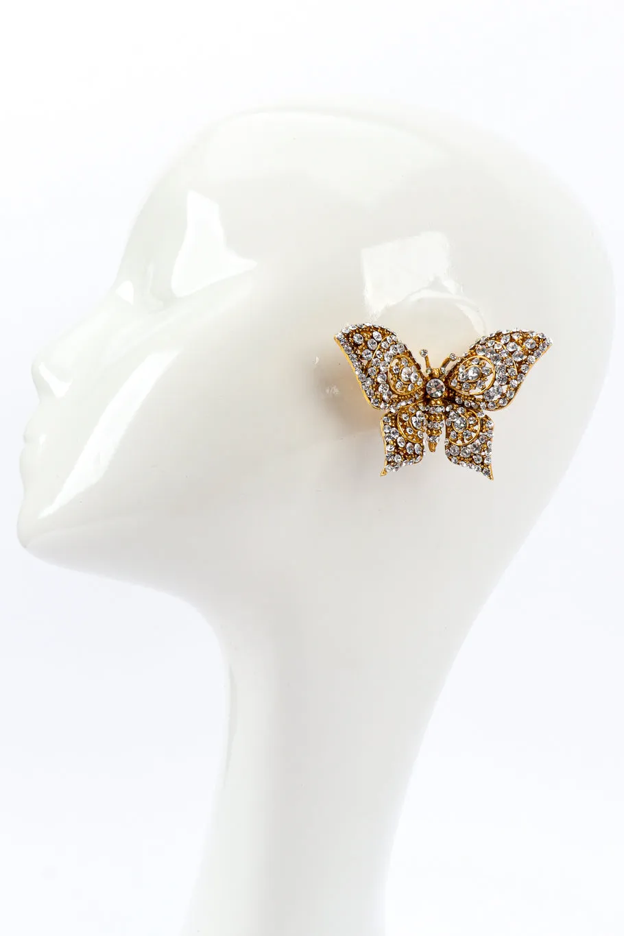 Rhinestone Butterfly Earrings