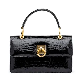 Ring Tophandle in Black Alligator