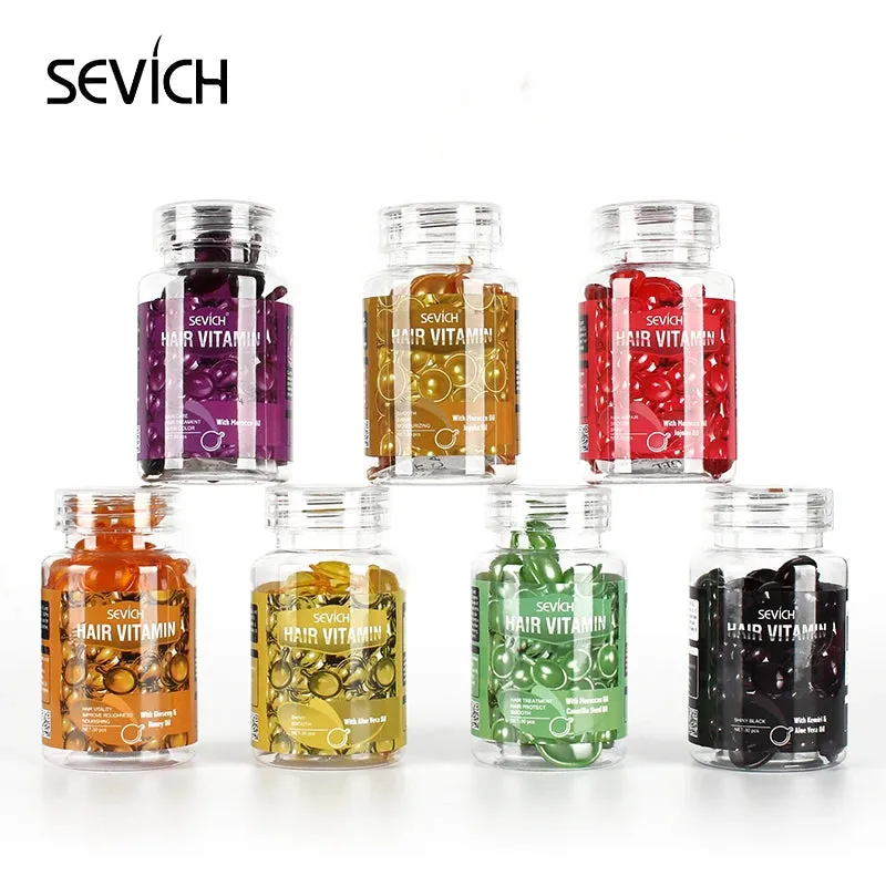 Sevich Smooth Silky Hair Vitamin Capsule Keratin Complex Oil Hair Care Repair Damaged Hair Serum Anti-Loss Moroccan Hair Oil