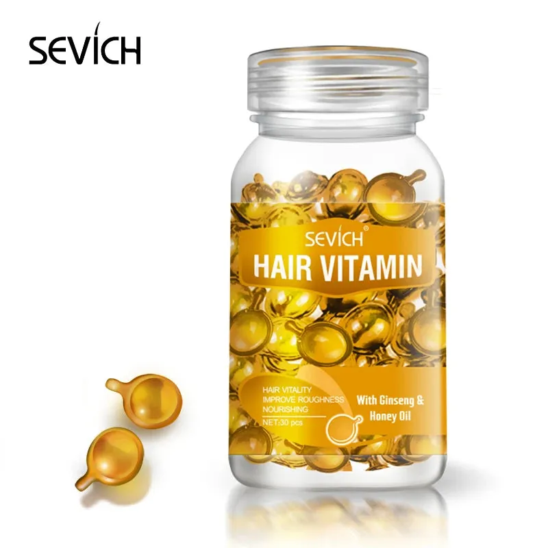 Sevich Smooth Silky Hair Vitamin Capsule Keratin Complex Oil Hair Care Repair Damaged Hair Serum Anti-Loss Moroccan Hair Oil