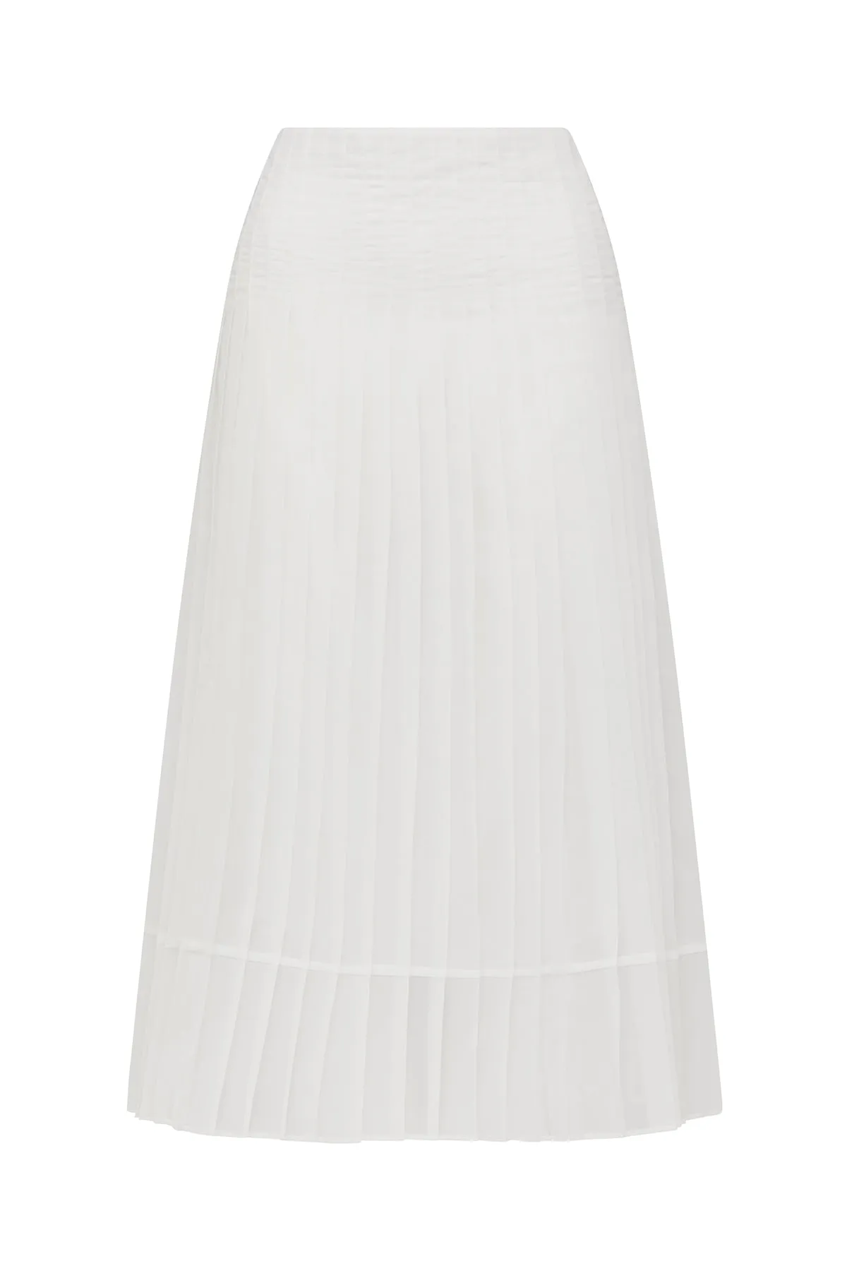 Stella Pleat Skirt - White