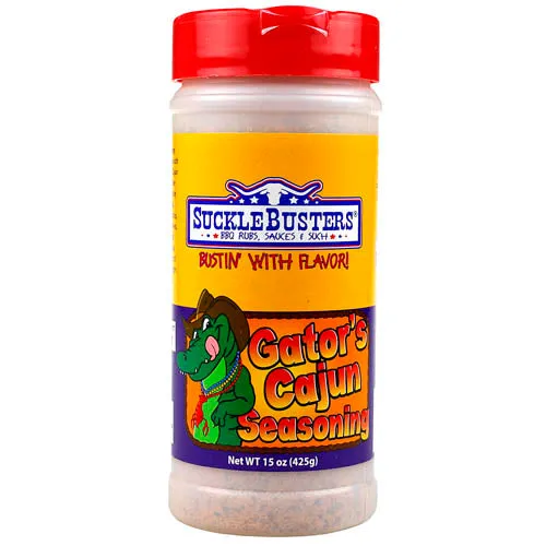 Sucklebusters Gators Cajun Seasoning Blend 15 oz. Louisiana Style Hot & Spicy