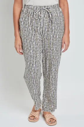 Womens Pull-On Relaxed Straight Leg Pant Fray Hem